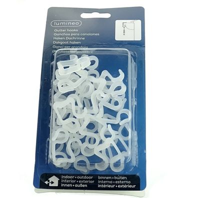 Lumineo Zubehör Dachrinnenhaken für Dekorationen 3 cm - 24er Set
