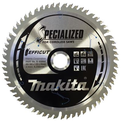 Makita® Zubehör Sägeblatt Holz Ø 165 x 1,85 x 20 mm 60Z Efficut - B-69864