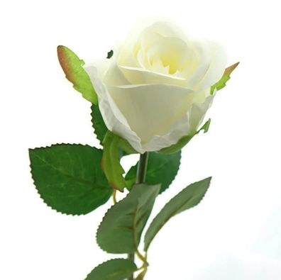GASPER Rosenblüte Weiß 45 cm - Kunstblumen