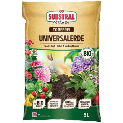 SUBSTRAL® Naturen® BIO Universalerde torffrei - 5 Liter