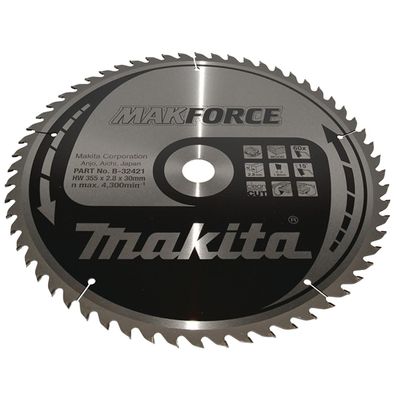 Makita® Zubehör Kreissägeblatt Makforce Ø 355/30 mm 60 Zähne 1,8 mm Holz - B-32421