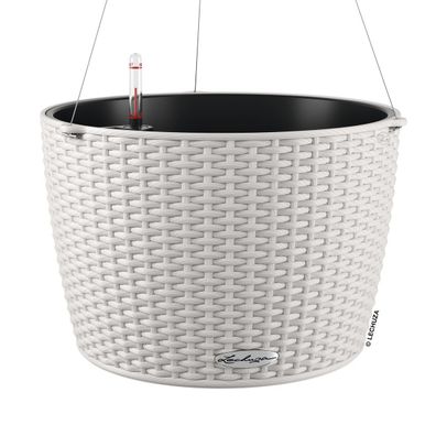 LECHUZA® Blumenampeln NIDO Cottage 35 Lichtgrau All-in-One