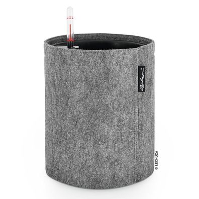LECHUZA® Pflanzgefäße Trendcover Filz 23 Dark Grey dunkelgrau All-in-One