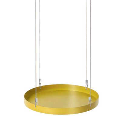 Esschert Design Pflanzentablett rund Goldgelb Ø 24 cm - Metall