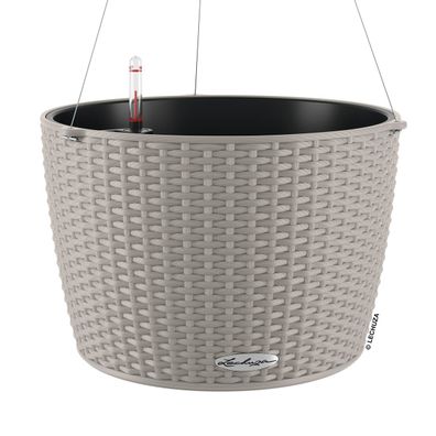 LECHUZA® Blumenampeln NIDO Cottage 35 Sandbraun All-in-One
