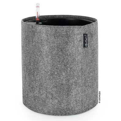 LECHUZA® Pflanzgefäße Trendcover Filz 32 Dark Grey dunkelgrau All-in-One