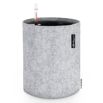 LECHUZA® Pflanzgefäße Trendcover Filz 23 Light Grey hellgrau All-in-One