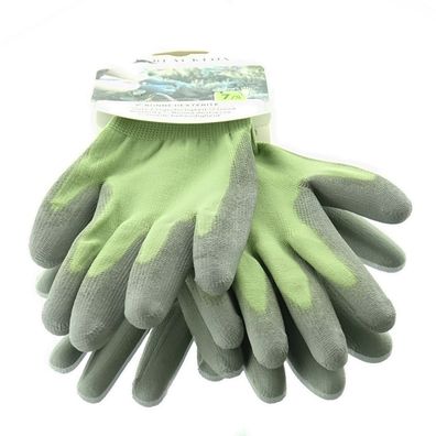 BLACKFOX® Garten - Handschuhe Sensitive Hellgrün gute Fingerfertigkeit Größe 7/S