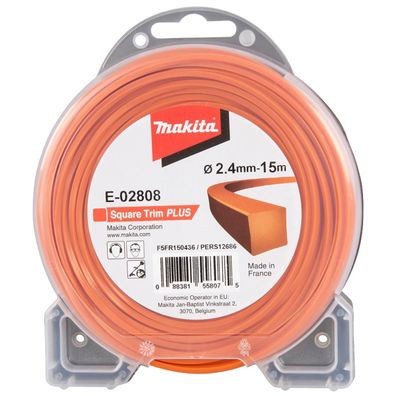 Makita® Zubehör Mähfaden Square TrmPLUS 4-kant Ø 2,4 mm-15 m E-02808