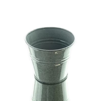 GASPER Pflanzen-Übertopf Botanico Grau Ø 11 cm - Metall