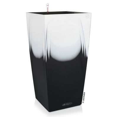 LECHUZA® Pflanzgefäße CUBICO Color 30 Cambio Black & White seidenmatt All-in-One