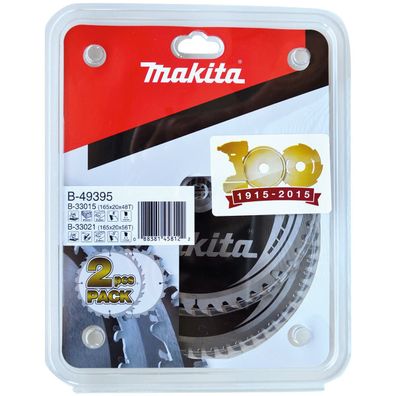 Makita® Zubehör HM-Sägeblätter 165 mm B-49395 - 2er Set
