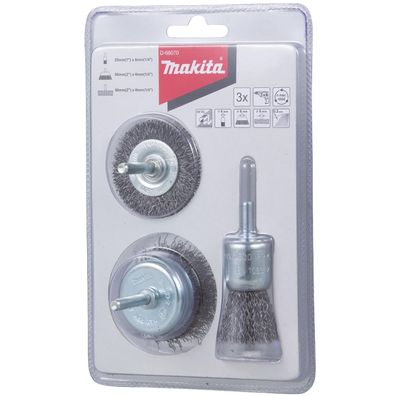 Makita® Zubehör Rundbürsten für Stahl D-66070 - 3er-Set