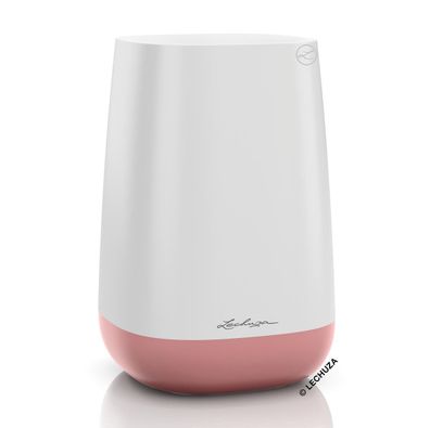 LECHUZA® Blumenvasen YULA Flower Weiß / Pearl Rose seidenmatt