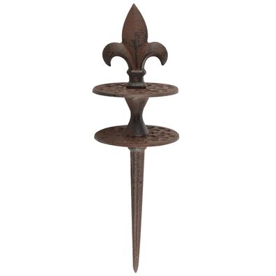Esschert Design Gartenschlauchführung Französische Lilie König - Gusseisen
