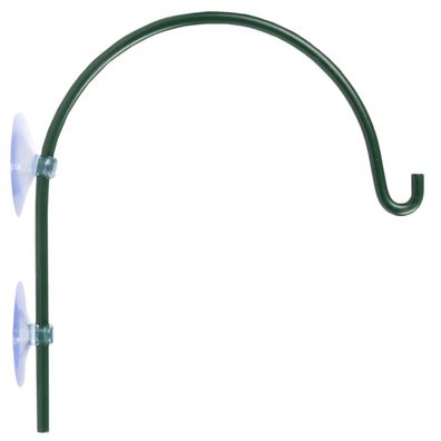 Esschert Design Fensterfutterhaken Schwarz mit 2 Saugnäpfen - Metall (Hier muss ein n