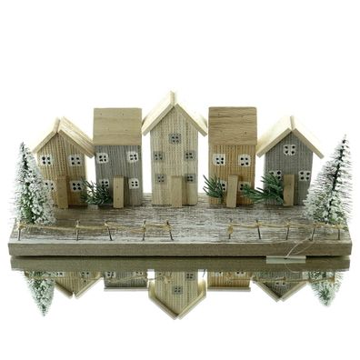 nature trends Miniaturhaus Ensemble aus Treibholz 35 x 14 cm