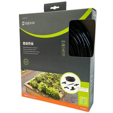 GEKA® Drip System 6 mm Set Bewässerung für Gemüse- & Blumen- Beet - 15 Meter