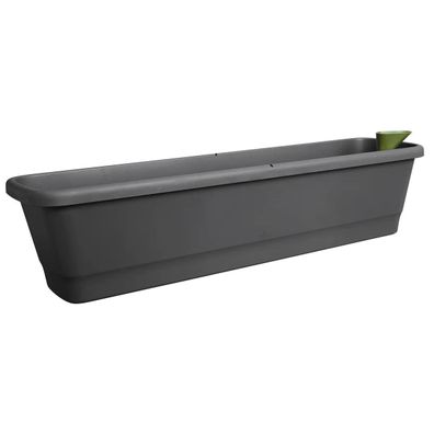elho® Noa Balkonkasten Living Black schwarz 78 cm mit Bewässerungssystem - Kunststoff