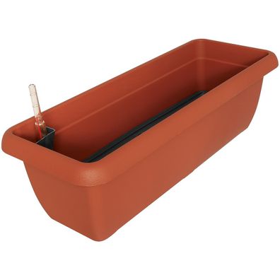 Geli Blumenkasten AQUA Andalucia Terracotta 60 cm mit Bewässerungssystem - Kunststof
