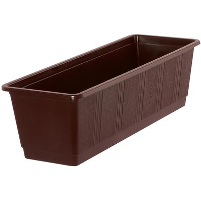 Geli Balkonkasten Standard Braun mit Holzstruktur 50 cm - Kunststoff