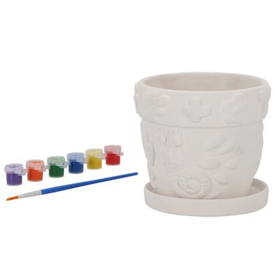 Esschert Design Kinder Blumentopf Insekten PIY mit 6 Farben & Pinsel
