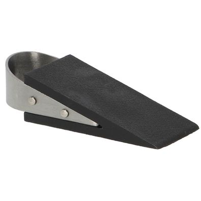 Esschert Design Türkeil Gummi Schwarz & Silberfarben 12 cm - Gummi & Edelstahl