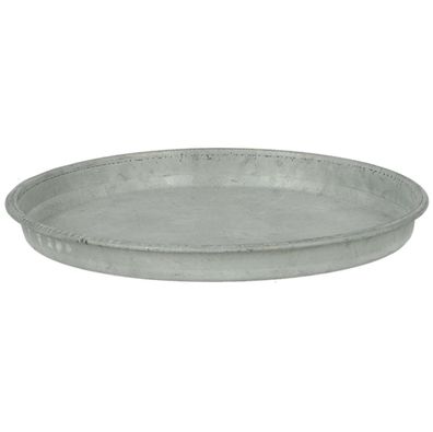 Esschert Design Untersetzer Grau matt für 14er Tontöpfe - Metall verzinkt