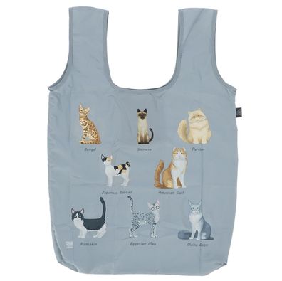 Esschert Design Tasche mit Katzenrassen Motiv zusammenfaltbar
