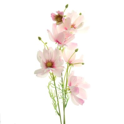 DEKO® Florale Kosmeen - Cosmea Stiel Rosa mit pinkfarbenem Auge 58 cm - Kunstpflanzen