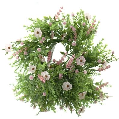 DEKO® Florale Blütenkranz Rosa Ø 24 cm - Kunstblumen