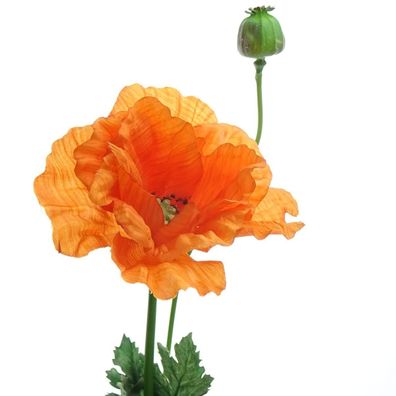 DEKO® Florale Mohn Orange 78 cm - Kunstblumen