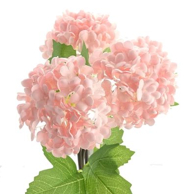 DPI Schneeball Rosa ca. 28 cm 3er Bund - Kunstblumen