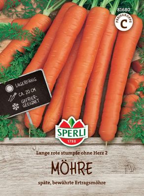Sperli Möhren Lange rote Stumpfe ohne Herz 2 - Gemüsesamen