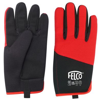 FELCO® 704 Schnittfeste Handschuhe Größe XXL Rot & Schwarz aus Mischgewebe