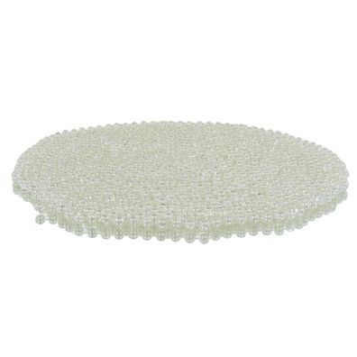 Kaemingk Perlenkette Creme-Transparent irisierend Ø 8 mm 10 Meter - Kunststoff