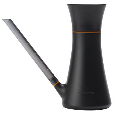 FISKARS® Designer Gießkanne Schwarz & Orange mit Wasserstandsanzeige 1,2 Liter - Kuns