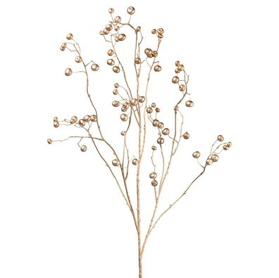 GASPER Weihnachtsdeko Zierapfelzweig Goldfarben 136 cm - Kunstpflanzen