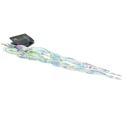Kaemingk Weihnachtsdeko Eiszapfen Transparent irisierend 28 cm - Kunststoff