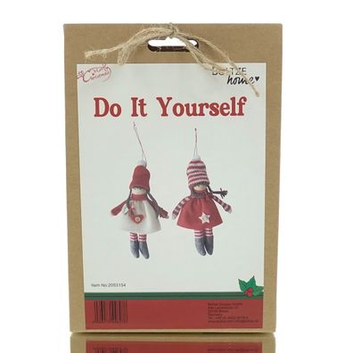 Boltze Weihnachtsdeko Kinder Do It Yourself Bastelset Aenne für 2 Anhänger