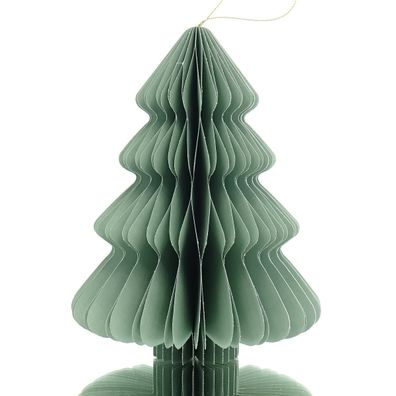 Kaemingk Weihnachtsanhänger Tannenbaum Mintgrün Glitter & Aufhänger 20 cm - Papier