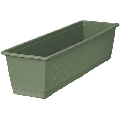 Geli Balkonkasten Standard Pistaziengrün mit Holzstruktur 60 cm - Kunststoff