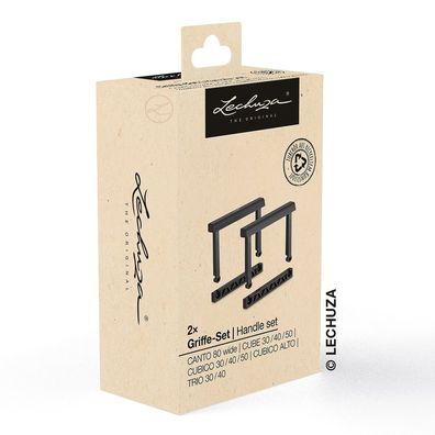 LECHUZA® Ersatzteil 2 Griffe-Sets für CUBICO 30/40/50 CUBE 30/40/50 CUBICO ALTO TRIO