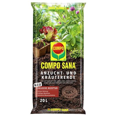 COMPO SANA® Anzucht- und Kräutererde - 20 Liter