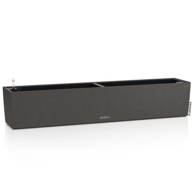 LECHUZA® Blumenkasten Balconera Stone 100 Graphitschwarz All-in-One