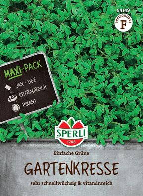 Sperli Gartenkresse Einfache Grüne MAXI-PACK 50 g - Kräutersamen