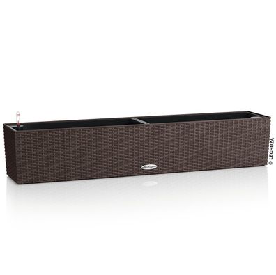 LECHUZA® Blumenkasten Balconera Cottage 100 Mokka All-in-One