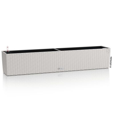 LECHUZA® Blumenkasten Balconera Cottage 100 Lichtgrau All-in-One