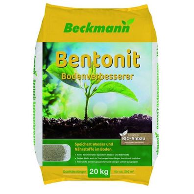 Beckmann Bentonit Bodenverbesserer Bodenhilsstoff 20 kg für ca. 200 m²