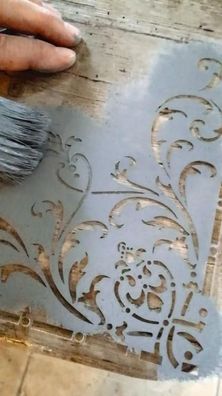 Stencil - Corner Flower, 700209 1 St